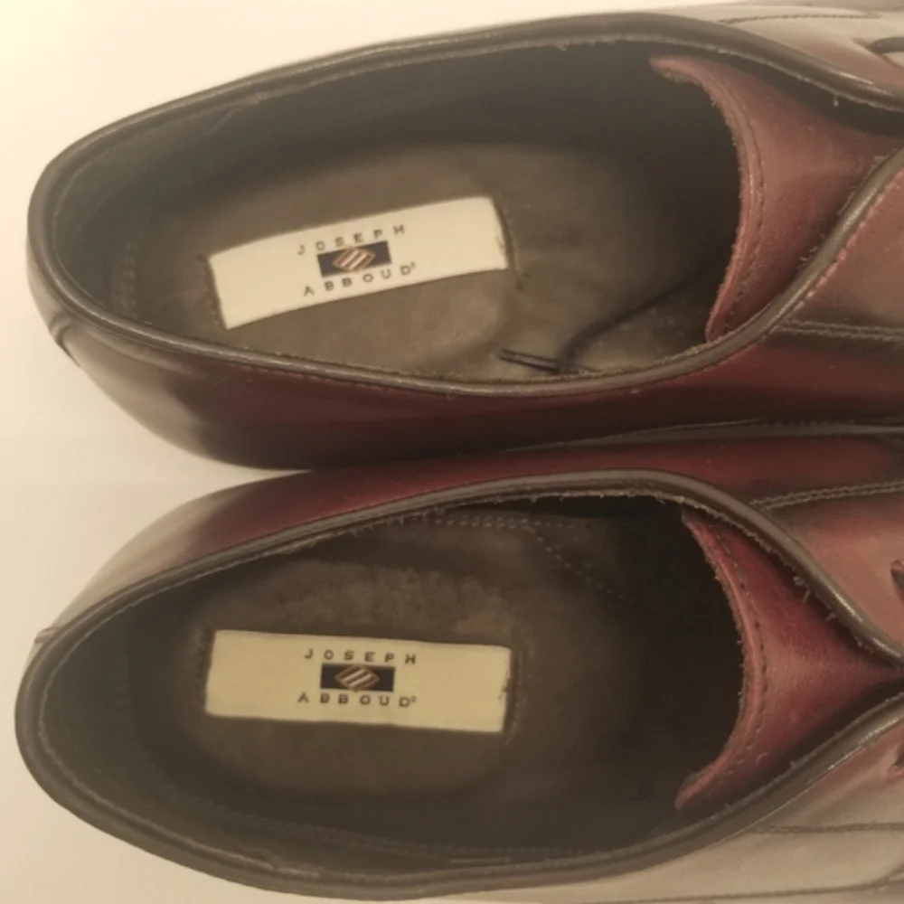Joseph Abbound Locarno Mens Size 11D Red Wine Burgundy Leather Oxford Lace Up